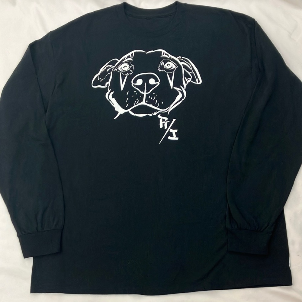 Rehab Ink Black Dog Graphic long sleeve T-Shirt mens size xtra large